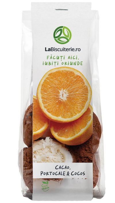 Biscuiți cu cacao, portocale și cocos