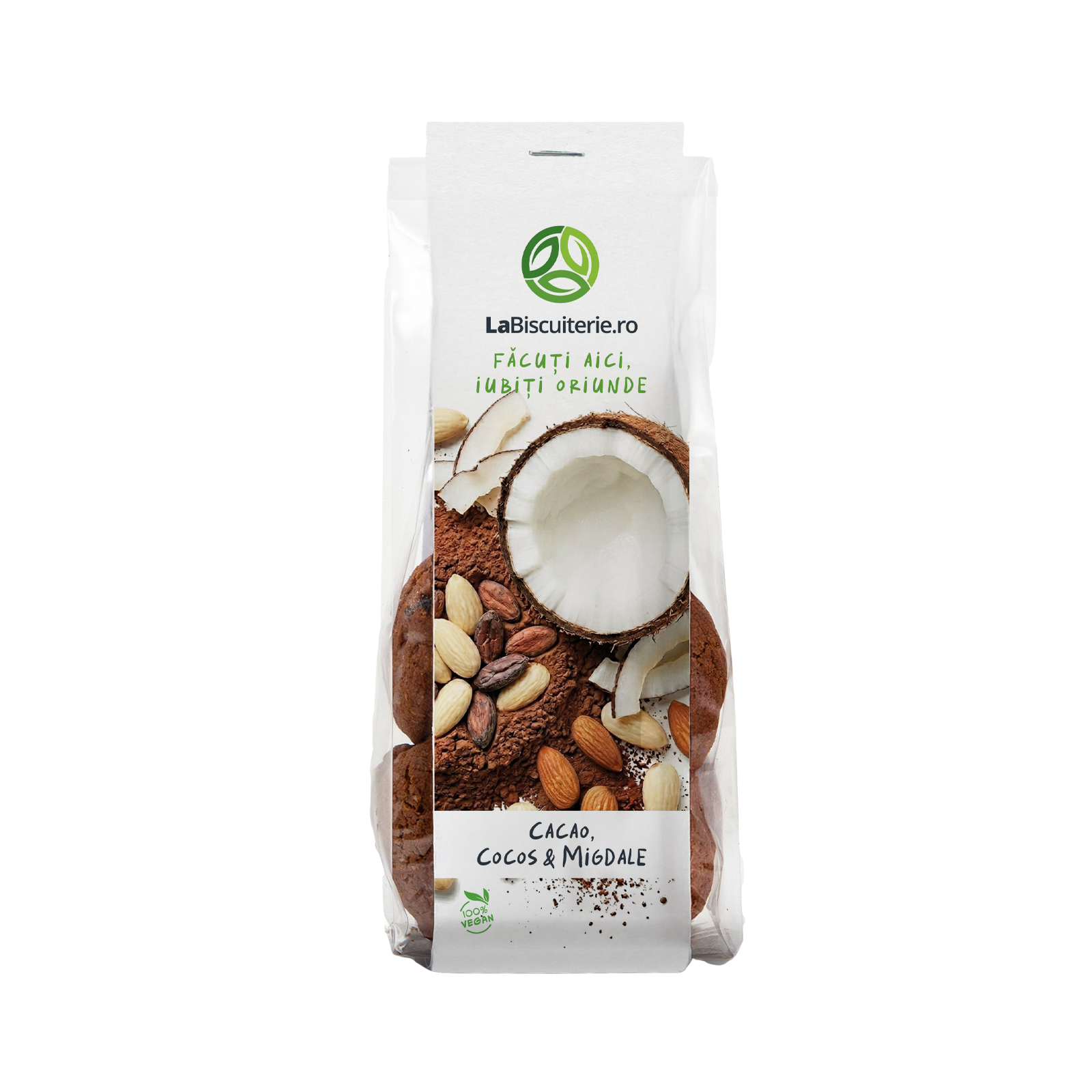 Biscuiţi cu cacao, cocos şi migdale