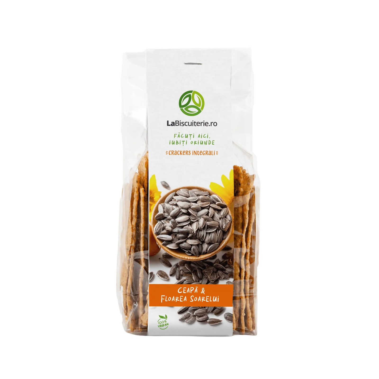 Crackers cu ceapă şi floarea soarelui