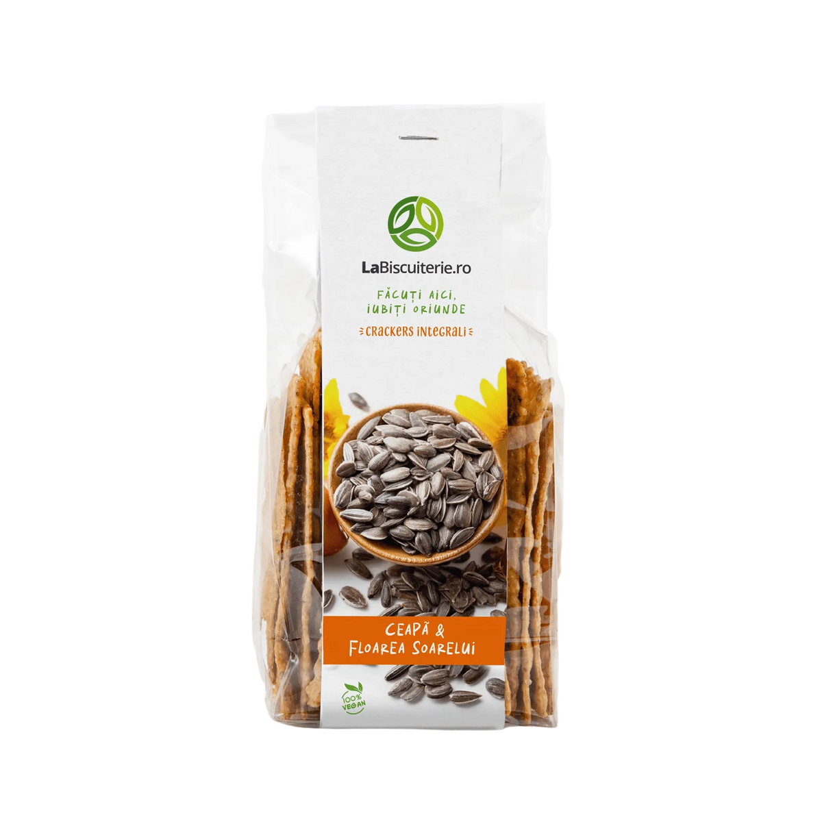 Crackers cu ceapă şi floarea soarelui