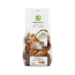 Biscuiţi cu ciocolată, cocos şi migdale