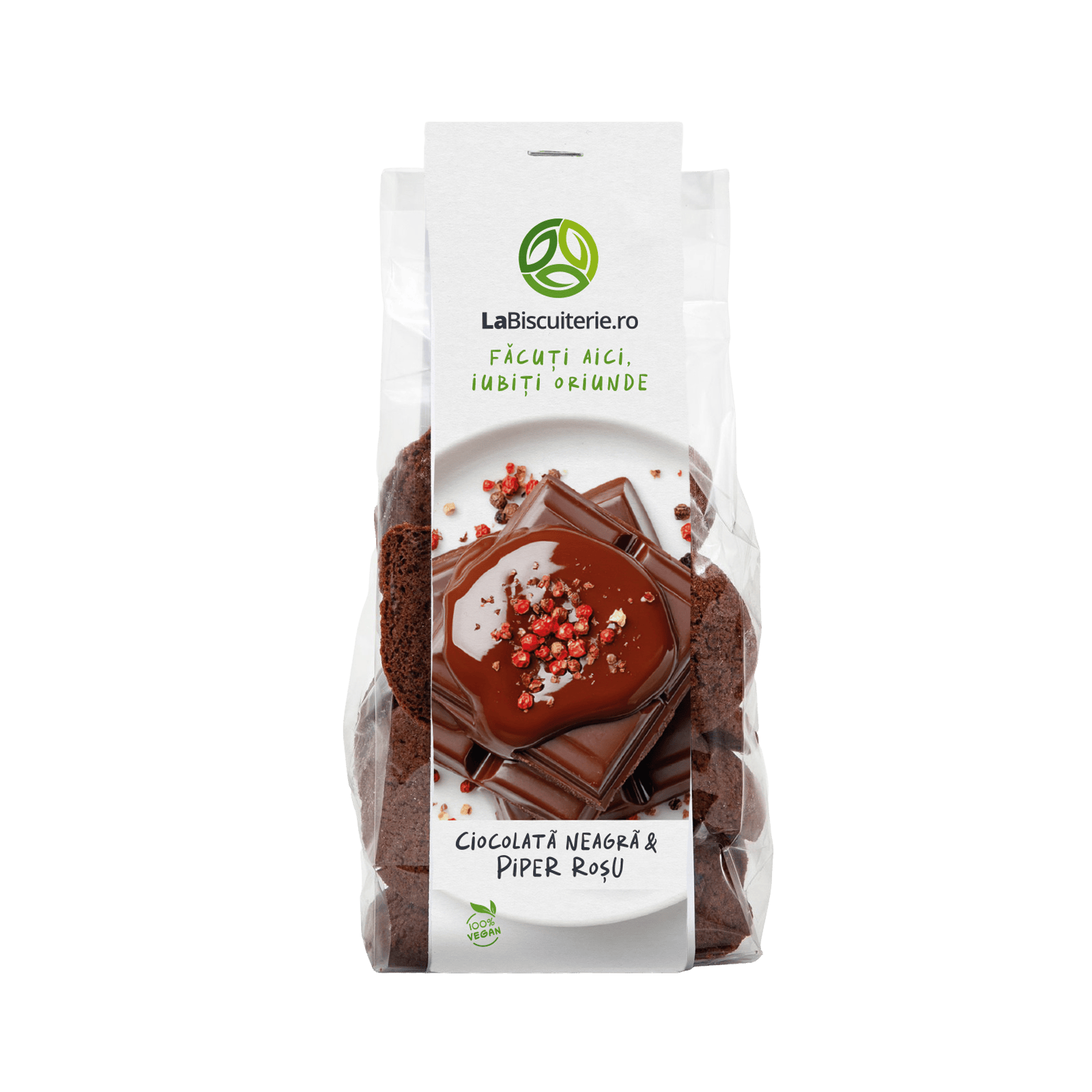 Biscuiţi cu ciocolată neagră şi piper roşu