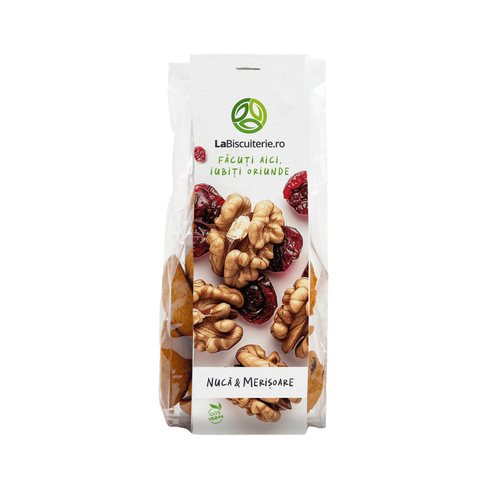 Biscuiţi cu nucă şi merişoare