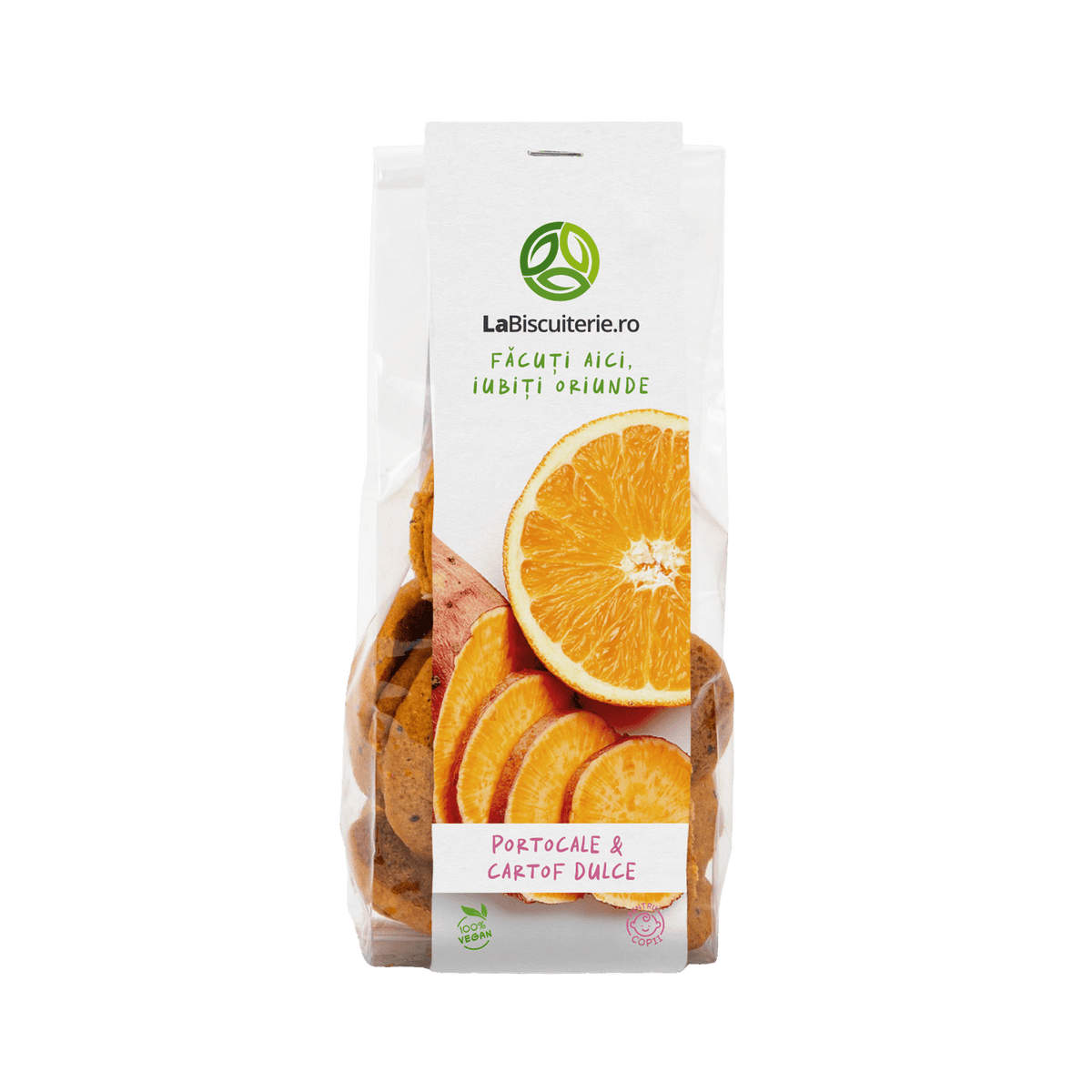 Biscuiţi vegani cu portocale şi cartof dulce 120g